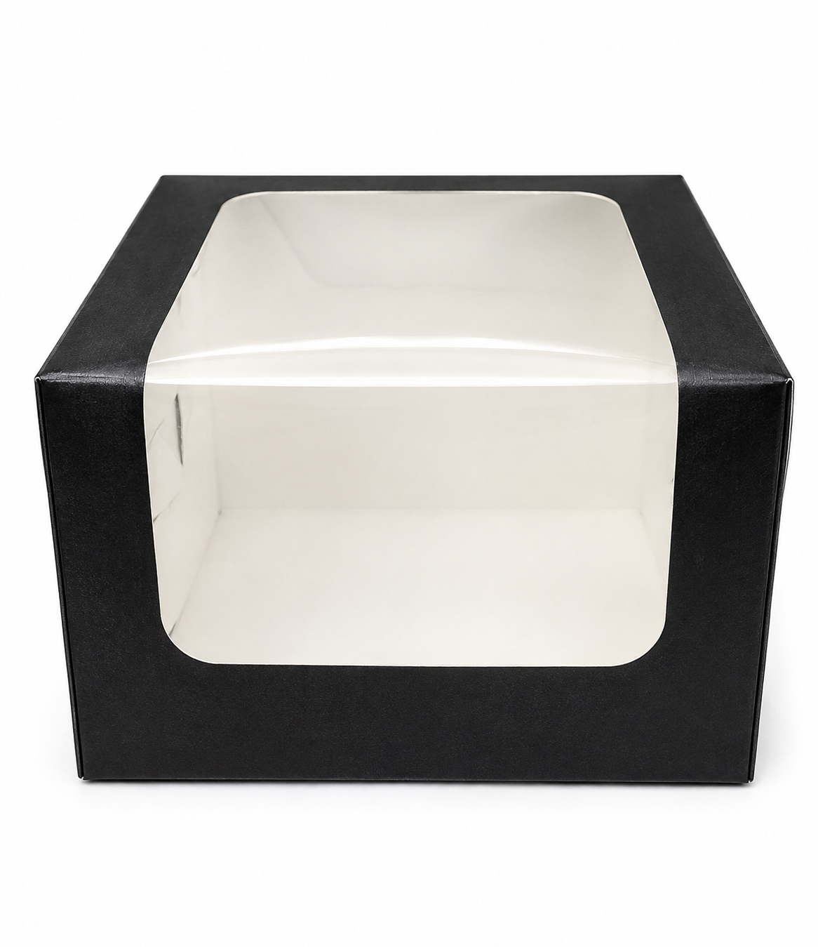 Black Cake Box with Transparent Window10×10×6 inch pack of 10