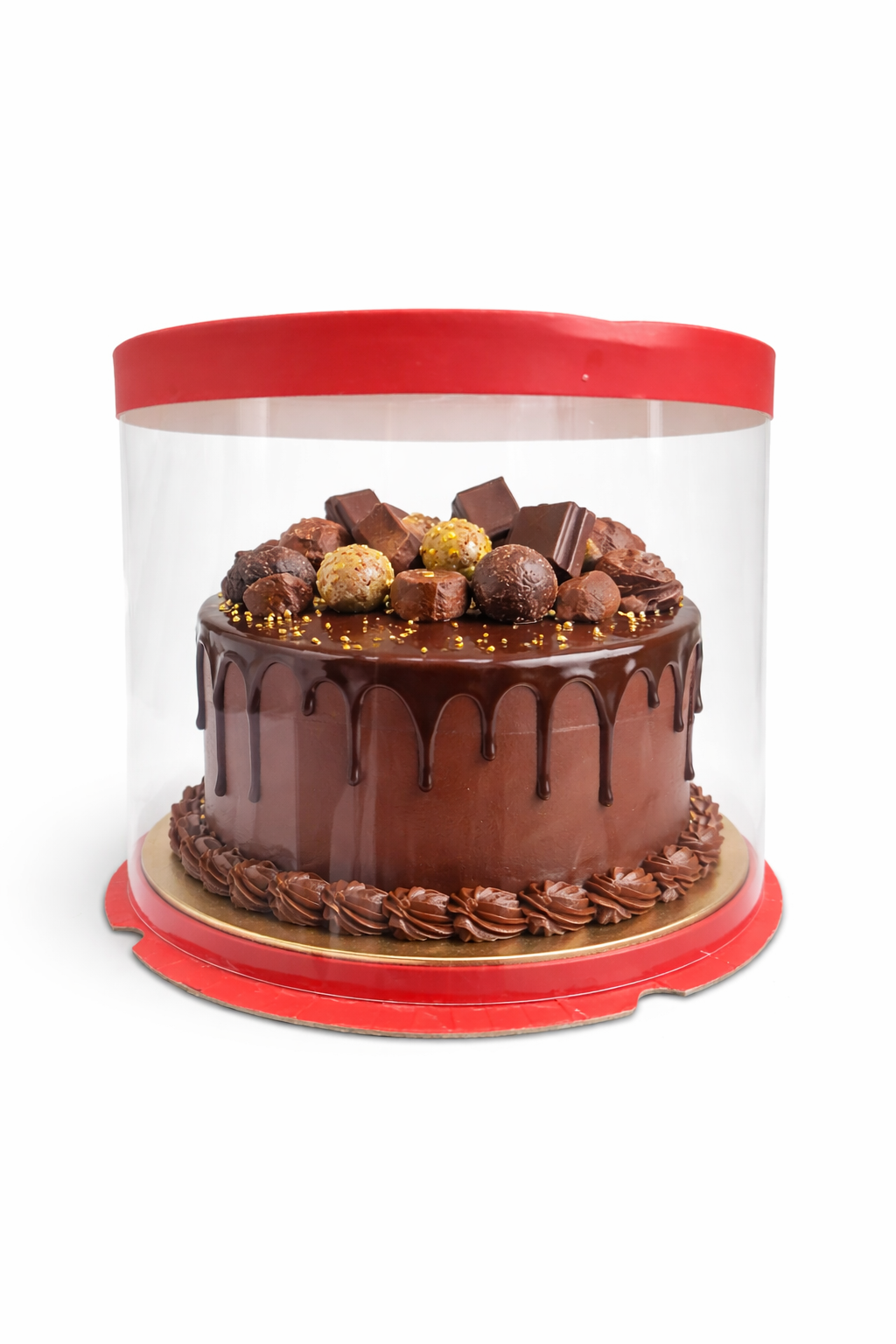 Pull me up red Round Cake Box Size - 8x8x7