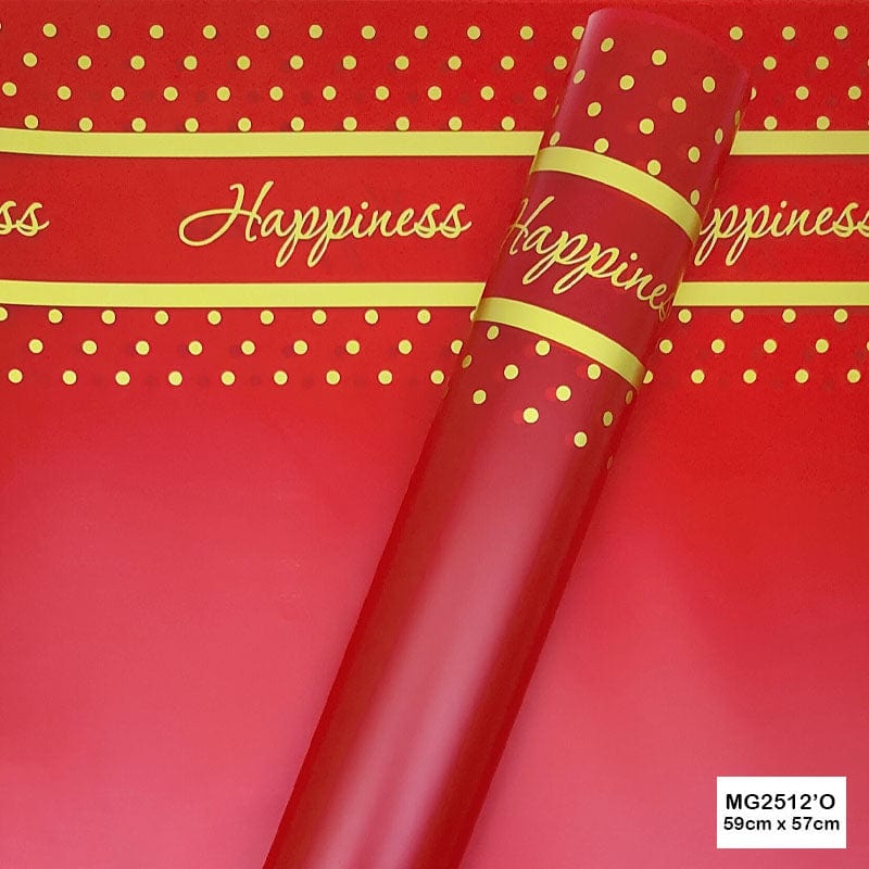 Flower Wrapping Paper Red Pack Of 5 Size - 22x21.5 inch