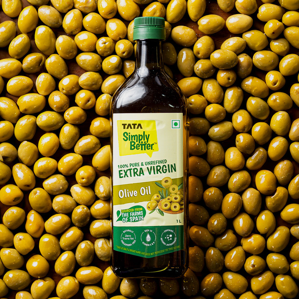 Tata Simply Better Extra Virgin Olive Oil 1L 100% Pure & Unrefined