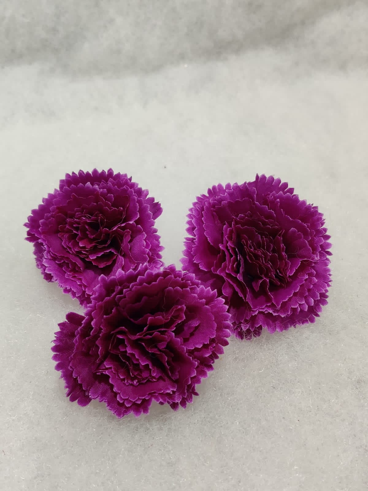 Purple Carnation Artificial Flower pack of 3