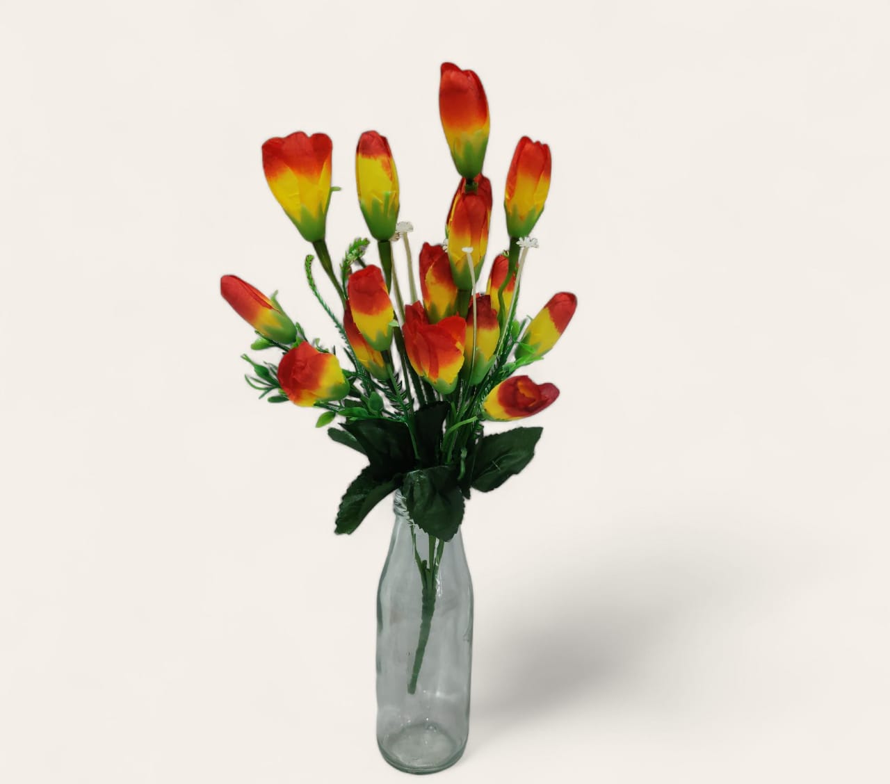 Tulip Red- Yellow Artificial Flower Bouquet NS4004-R