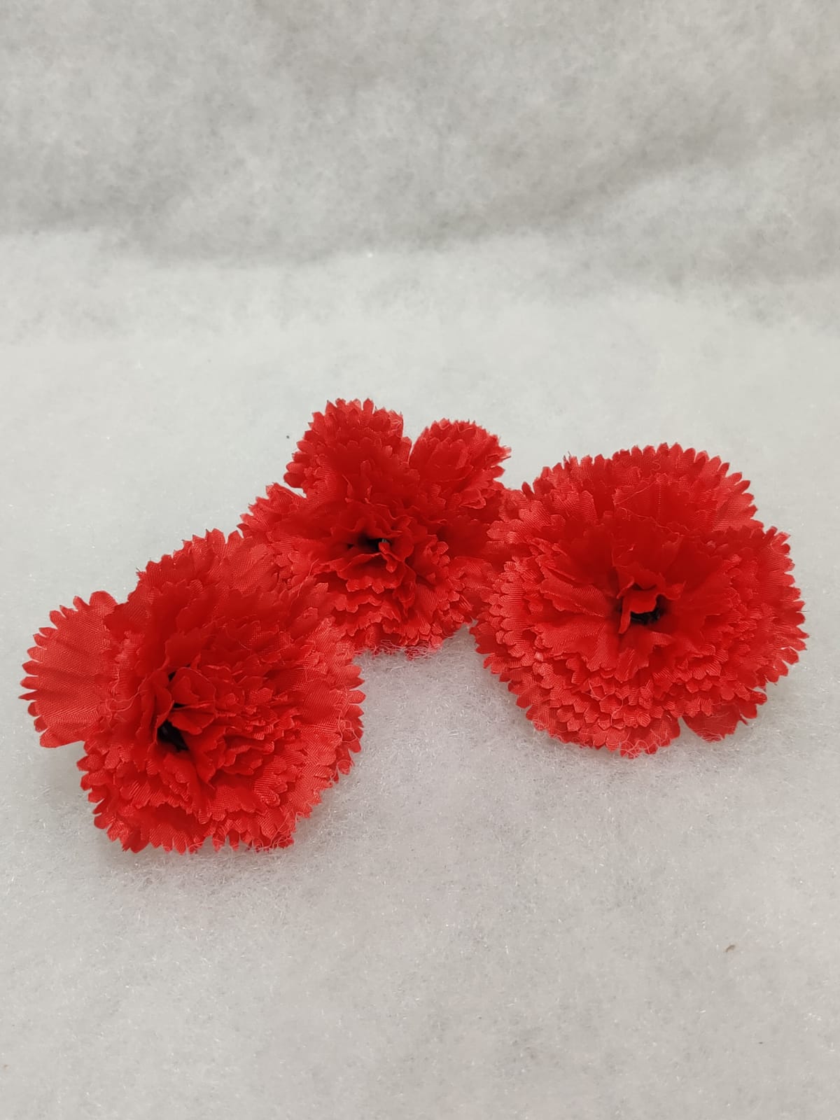 Red Carnation Artificial Flower pack of 3