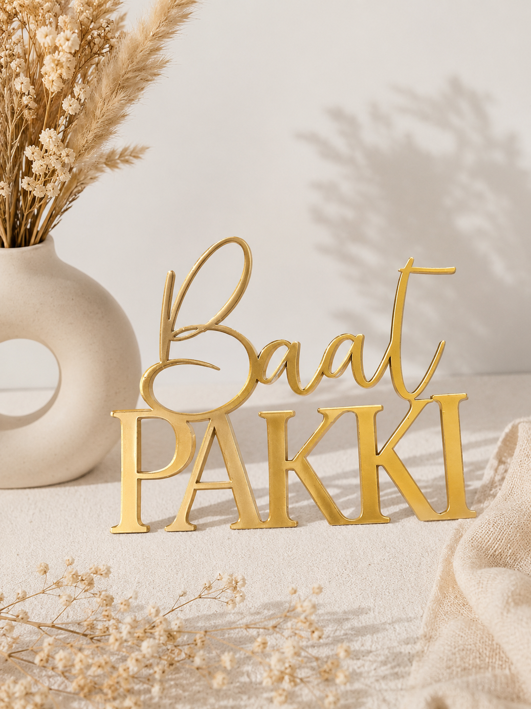 Baat Pakki 2 inch Acrylic Topper