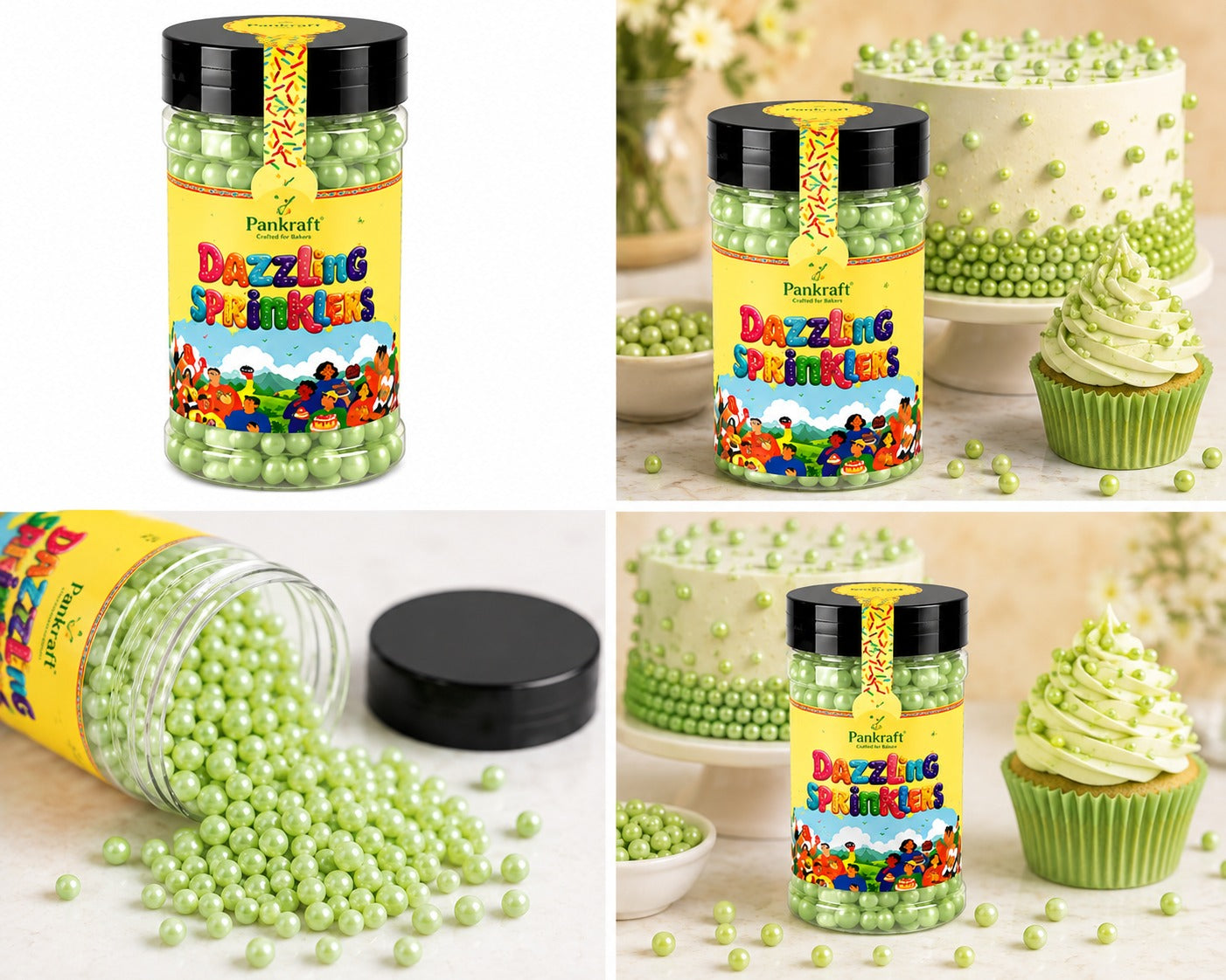 Pankraft Green Mix Pearl Dazzling Sprinkler (100gm)