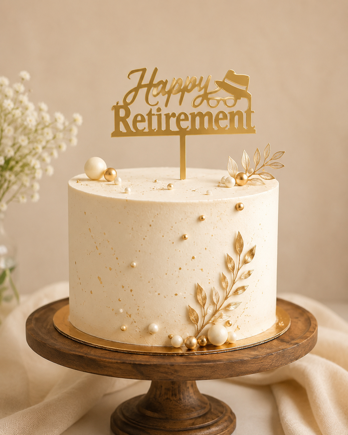 Happy Retirement 3 Inch Acrylic Topper Pack Of 10