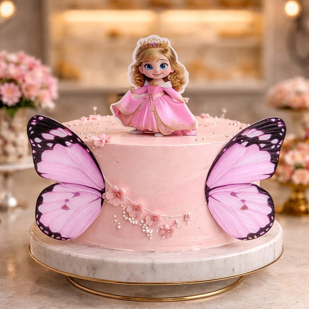 Princess Butterfly Theme Topper (2 wings 1 princess)