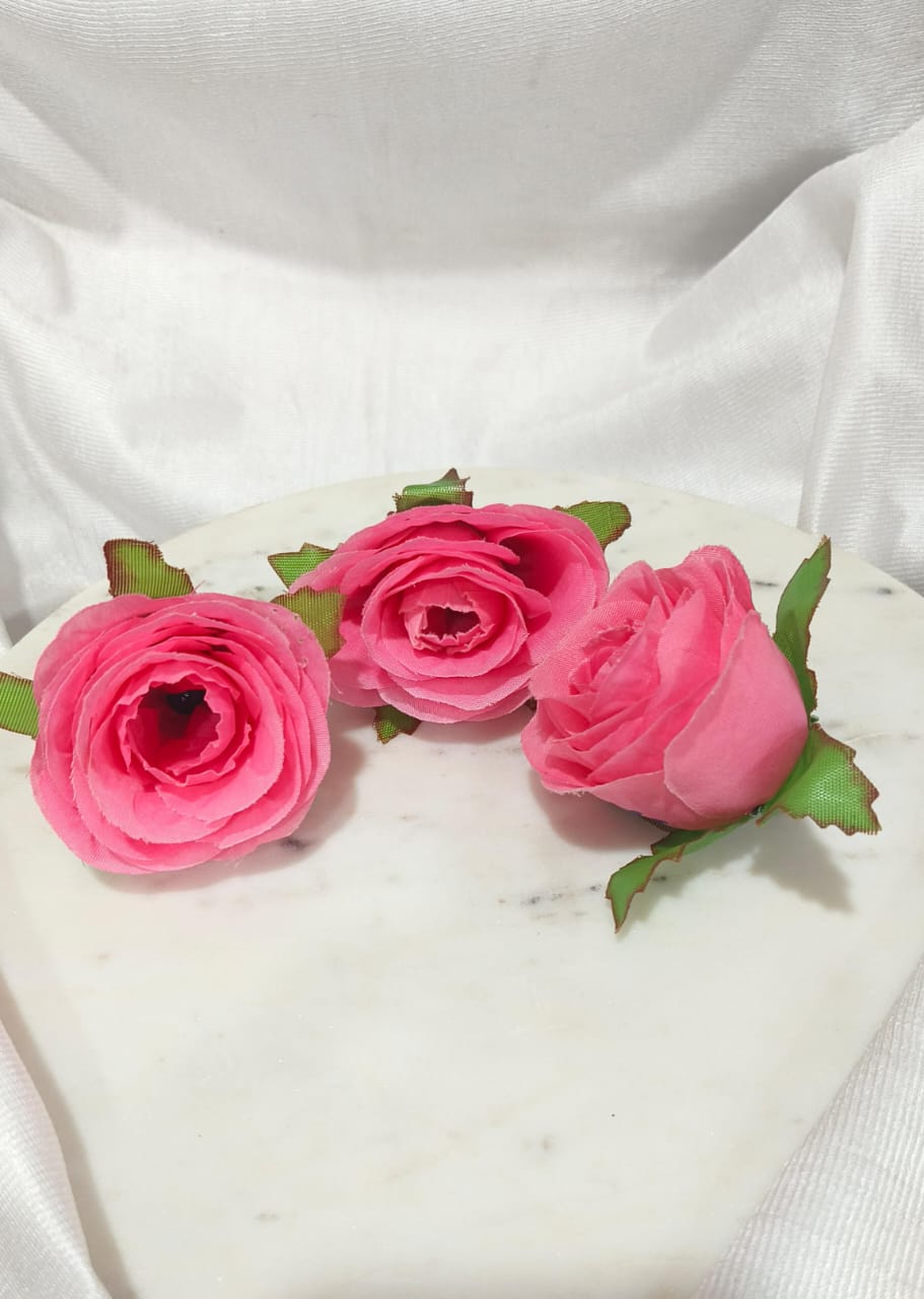 Artificial Baby Pink Rose Flower 4172 B (pack of 3)