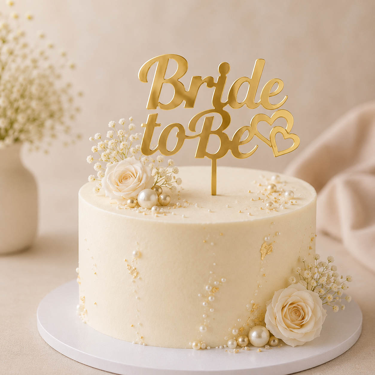 Bride to be 3 inch Acrylic Topper pack of 10