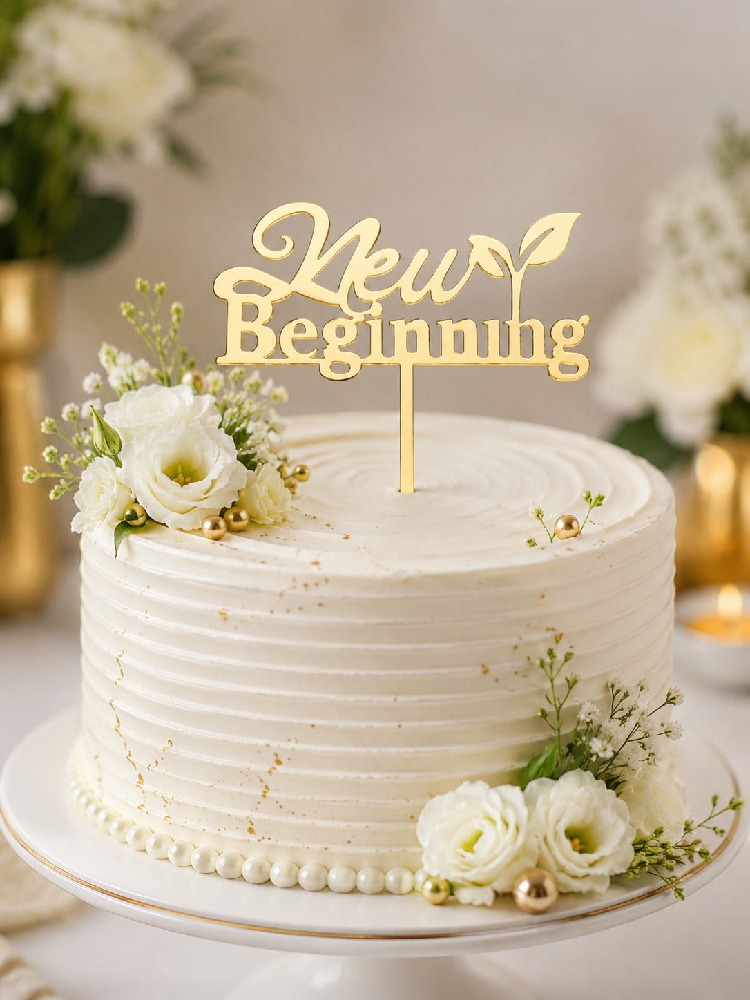 New Beginning 3 Inch Acrylic Topper Pack Of 10