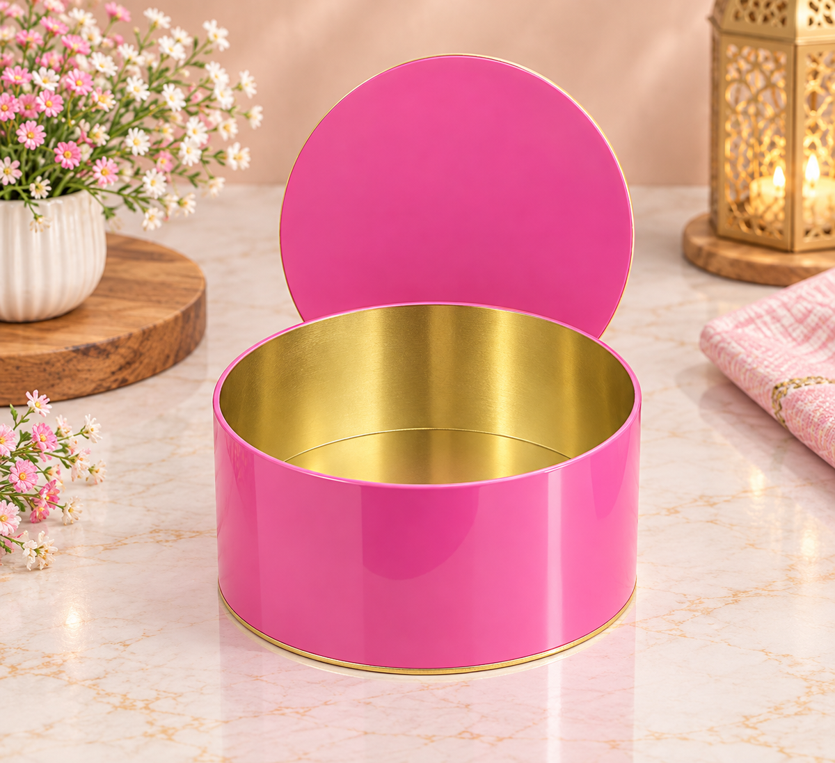 Dream Cake Tin Pink (size-5.5x2.5)