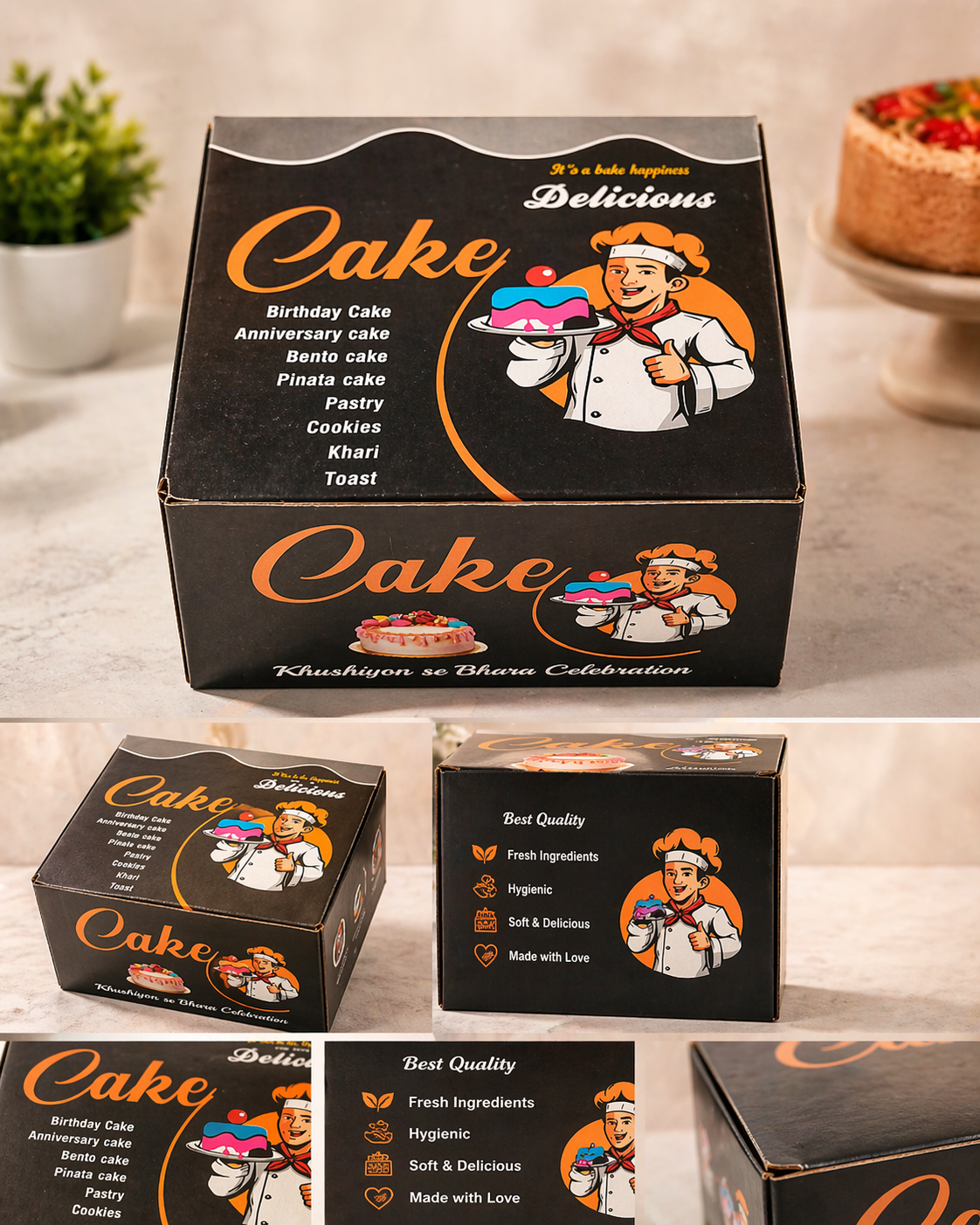 Cake box size 7*7*5