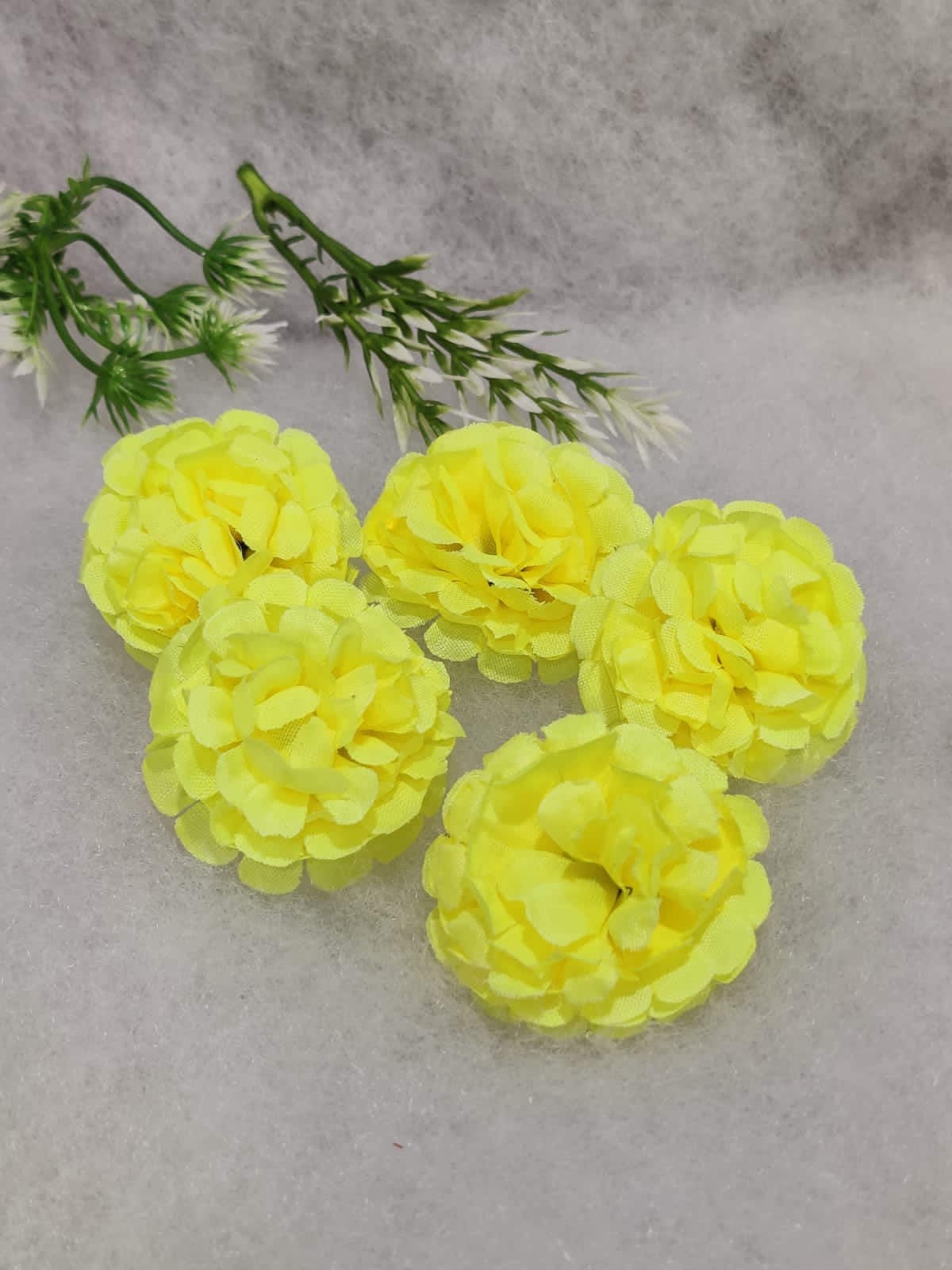 Yellow Mini Artificial Flower pack of 3