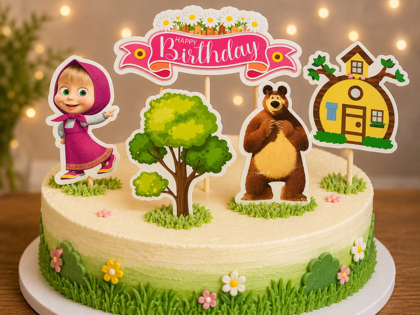 Masha and Bear Theme Topper