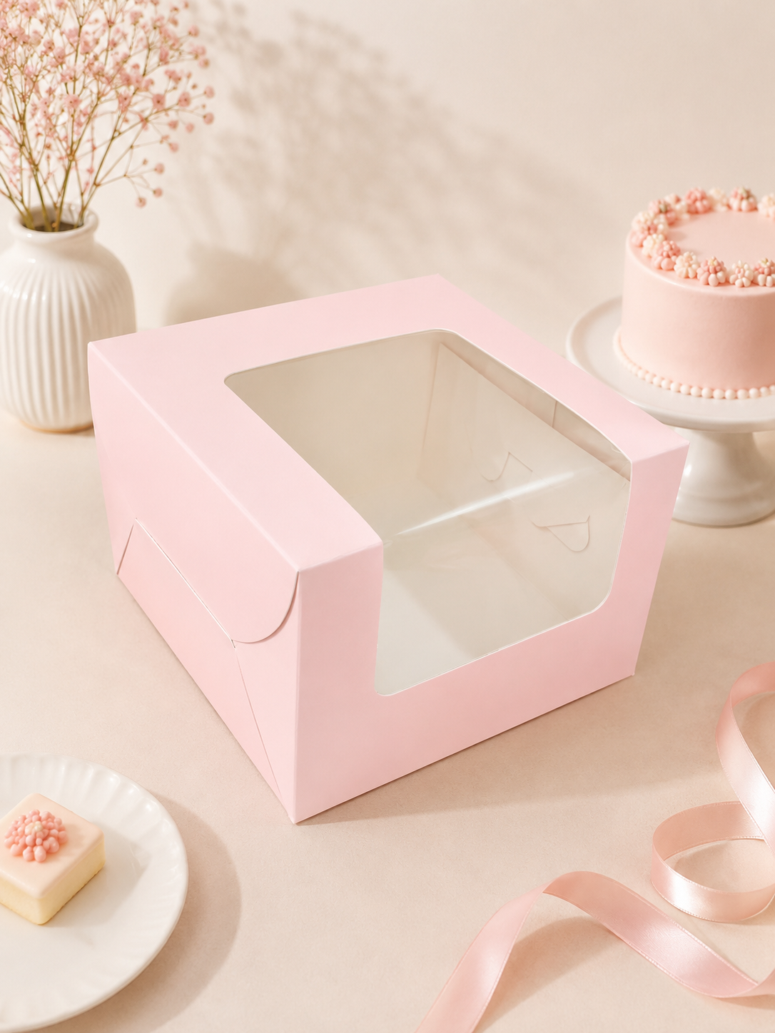 Window Cake Box 8x8x5 inch