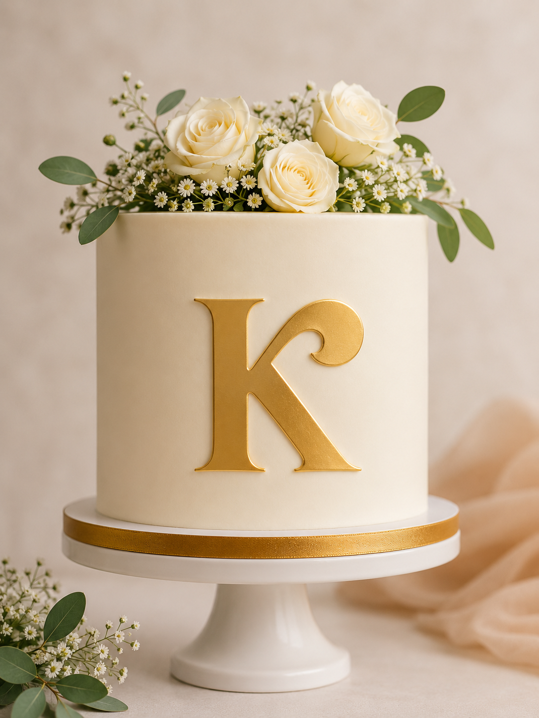 K Alphabet 2 inch Acrylic Topper