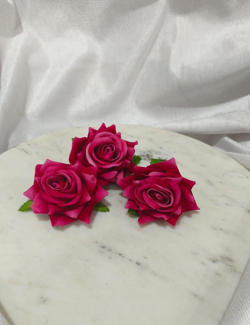 Velvet Dark Pink Rose pack of 3