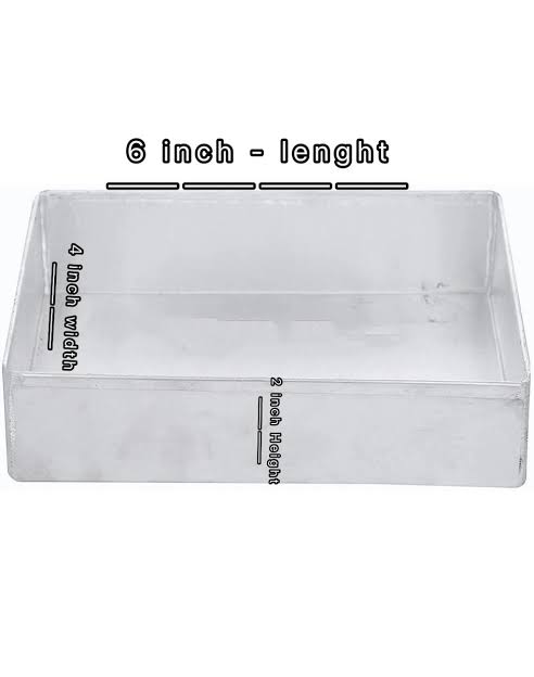 Rectangle Cake Tin size- 6x4x2 inch