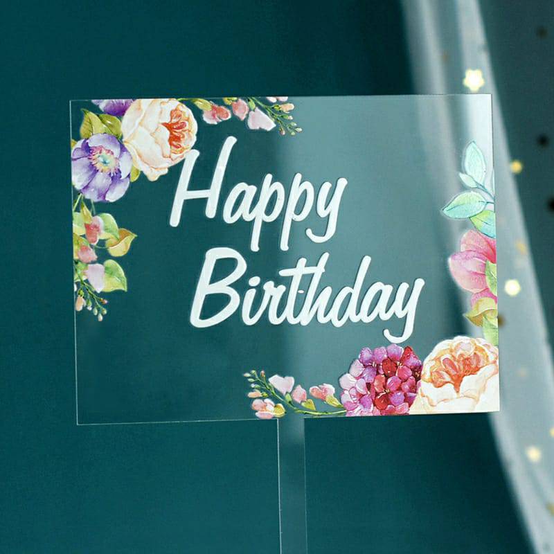 Acrylic Happy Birthday Topper
8 inch