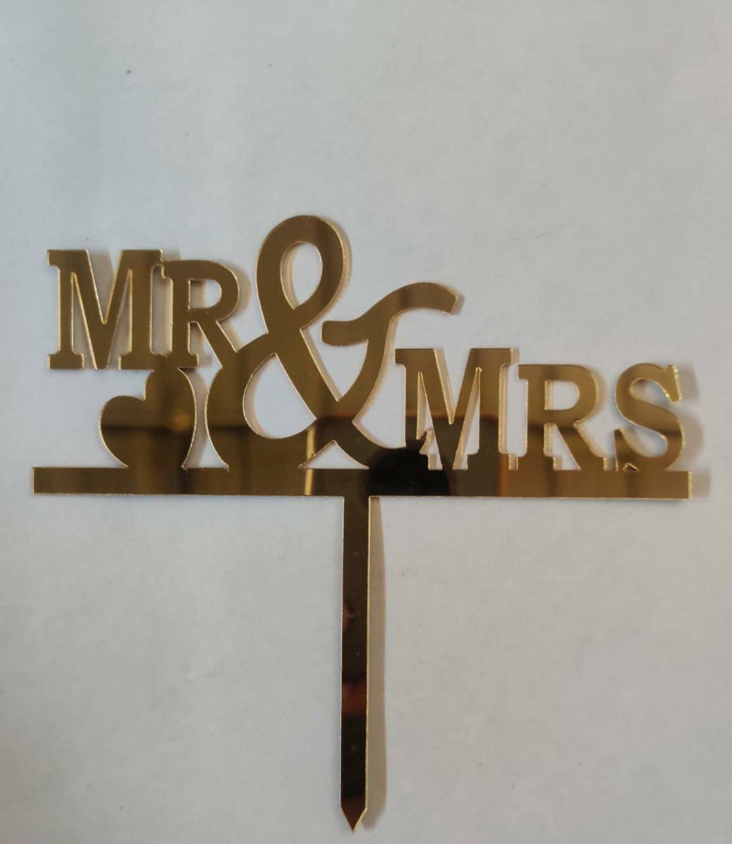 Mr&Mrs Acrylic Cake Topper RT00127