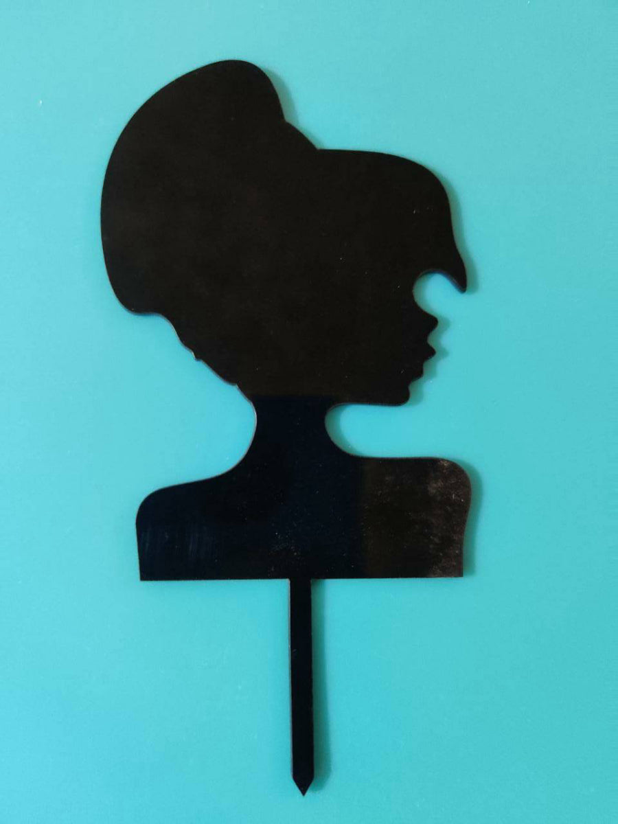 Girl Face Acrylic Cake Topper RT00269