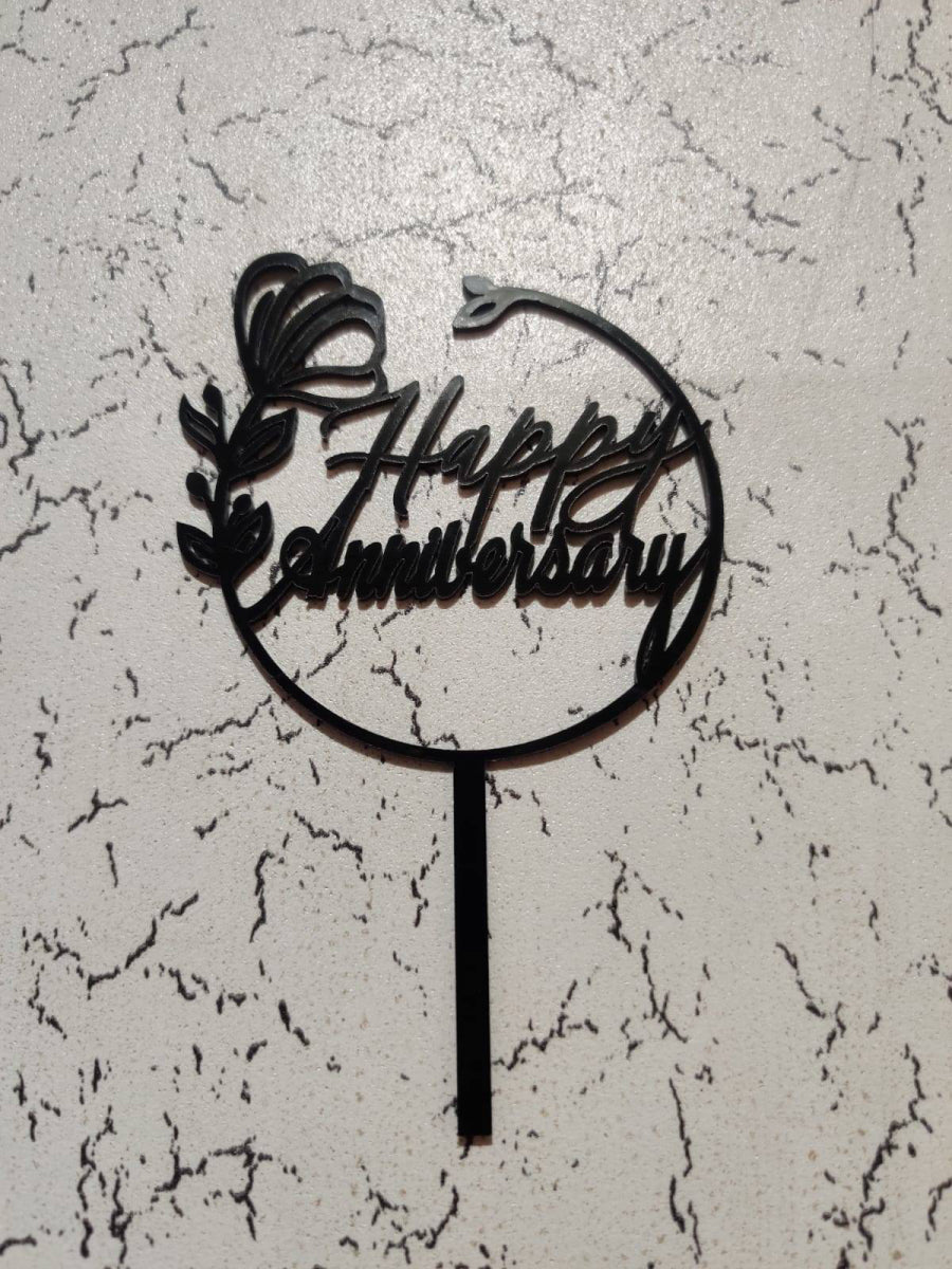 Happy Anniversary Acrylic Cake Topper RT00233