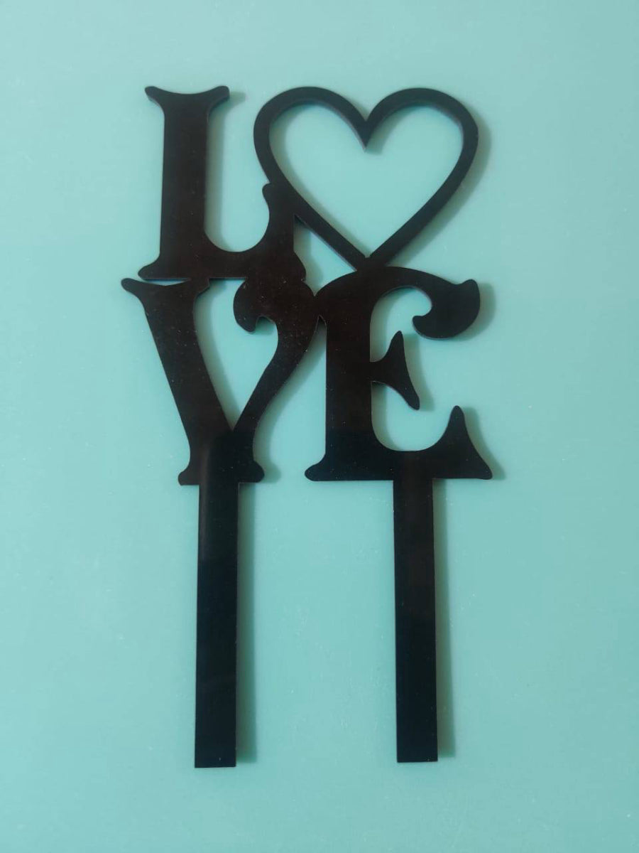 love Acrylic Cake topper RT00271