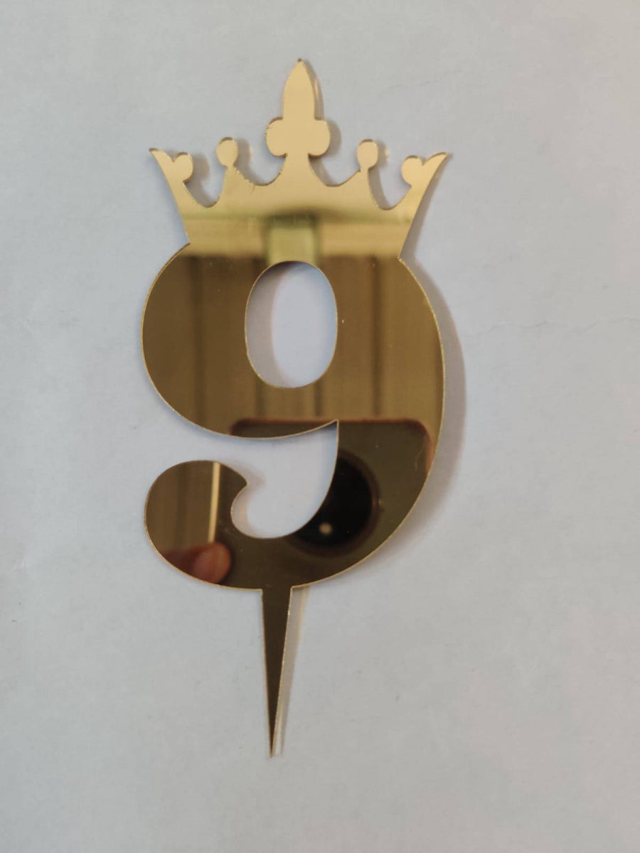 9 Number Acrylic Topper 5 Inch