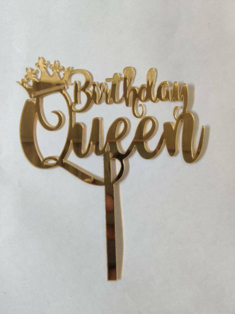 Birthday queen Acrylic cake Topper