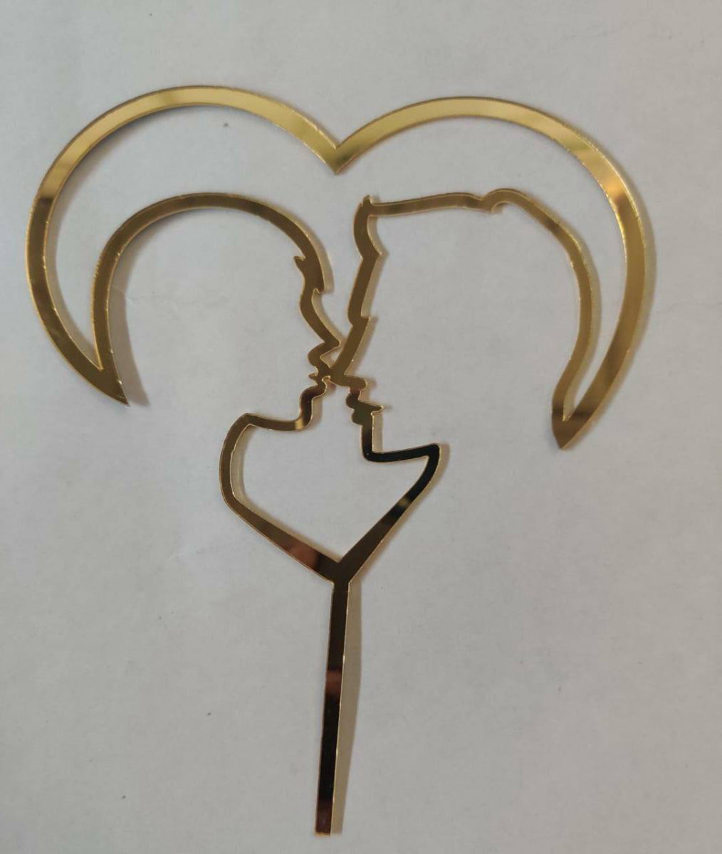 Couple Face Acrylic Topper RT00091