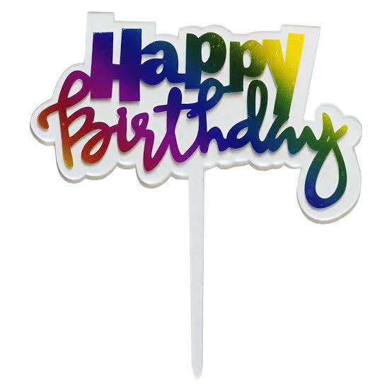 Premium Birthday Acrylic topper size 5 inch RT00058