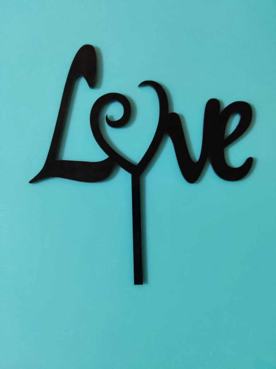 Love Acrylic Cake Topper RT00267