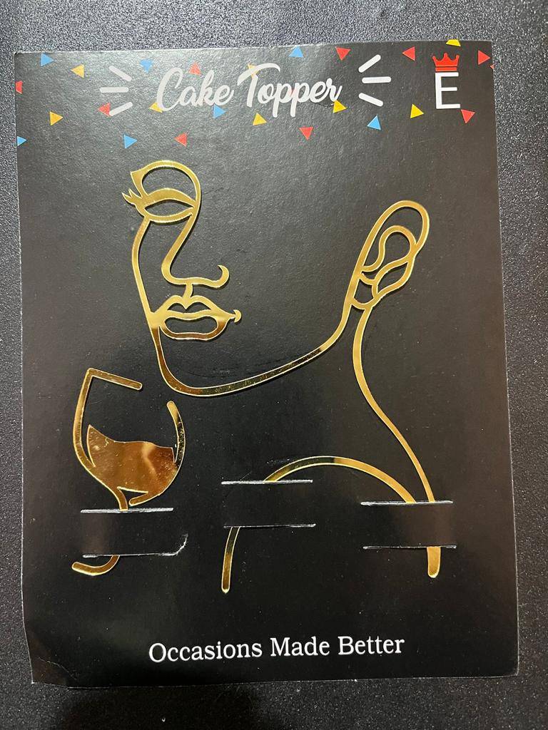 Girl Face Acrylic cake Topper RT00291