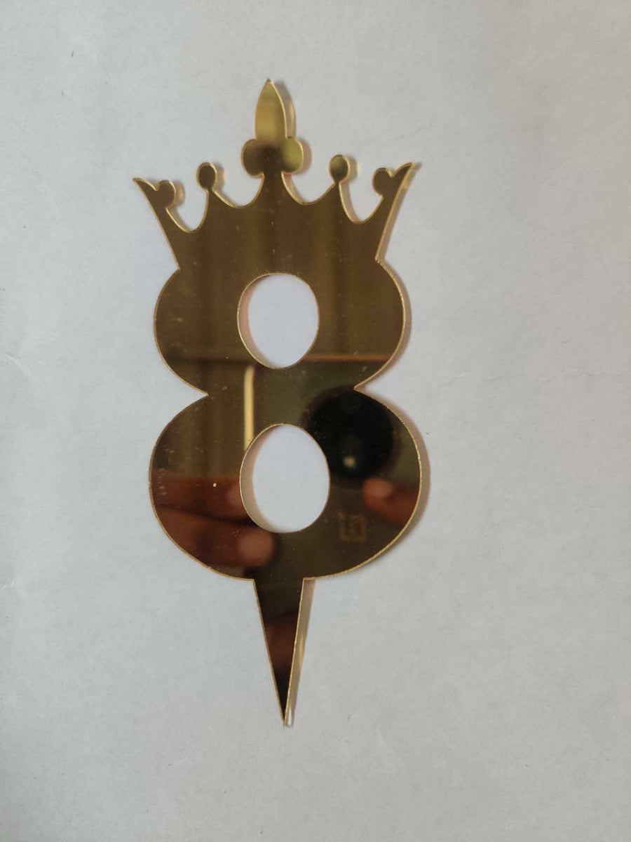 8 Number Acrylic Topper 5inch