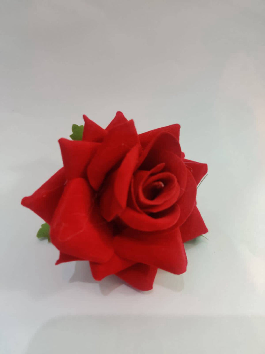 Artificial Velvet Rose Red flower