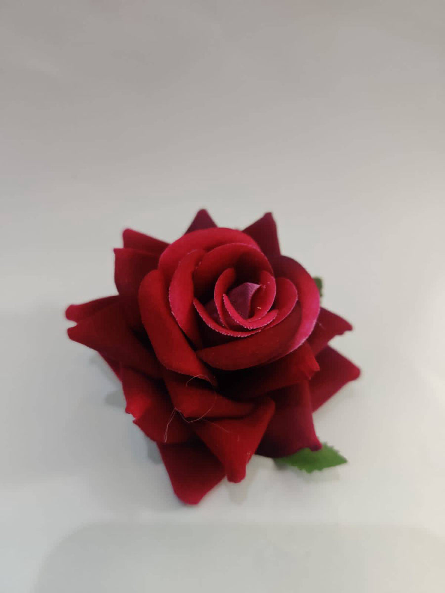 Velvet Rose Artificial Flower Maroon pack of 3