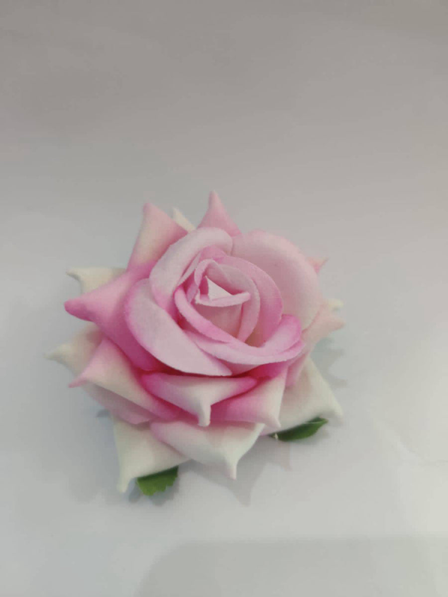 Artificial Velvet Pink Rose Flower Pack of 3