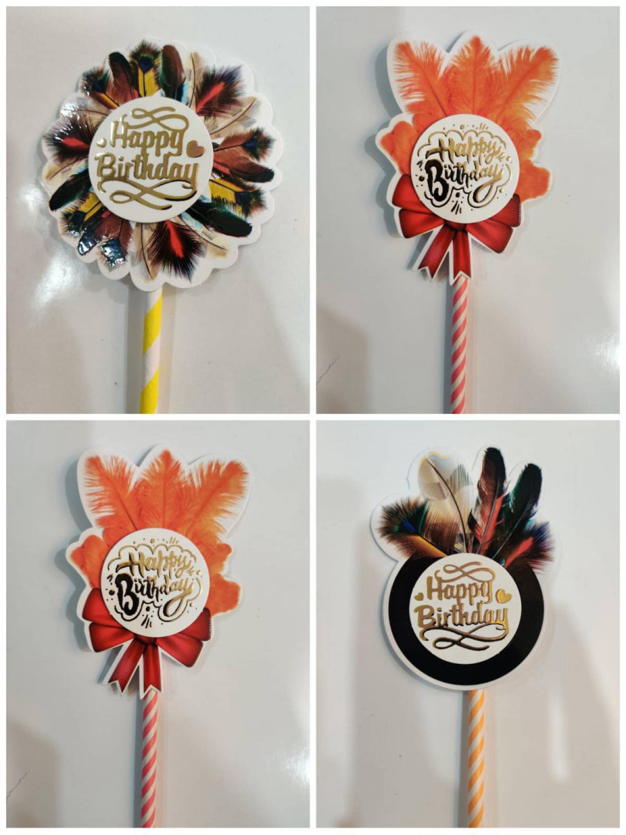 Happy birthday Topper 6 inch Random Design TT00123