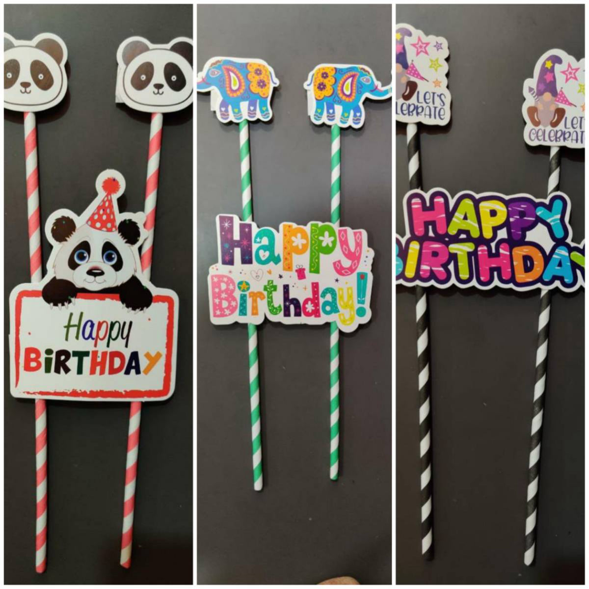Happy Birthday Topper 10 inch Random Design