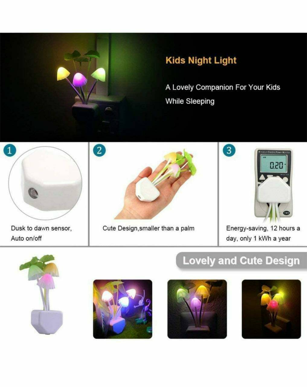 Homebakers Mart Mushroom Lamp Magic 3D LED Night Lamp