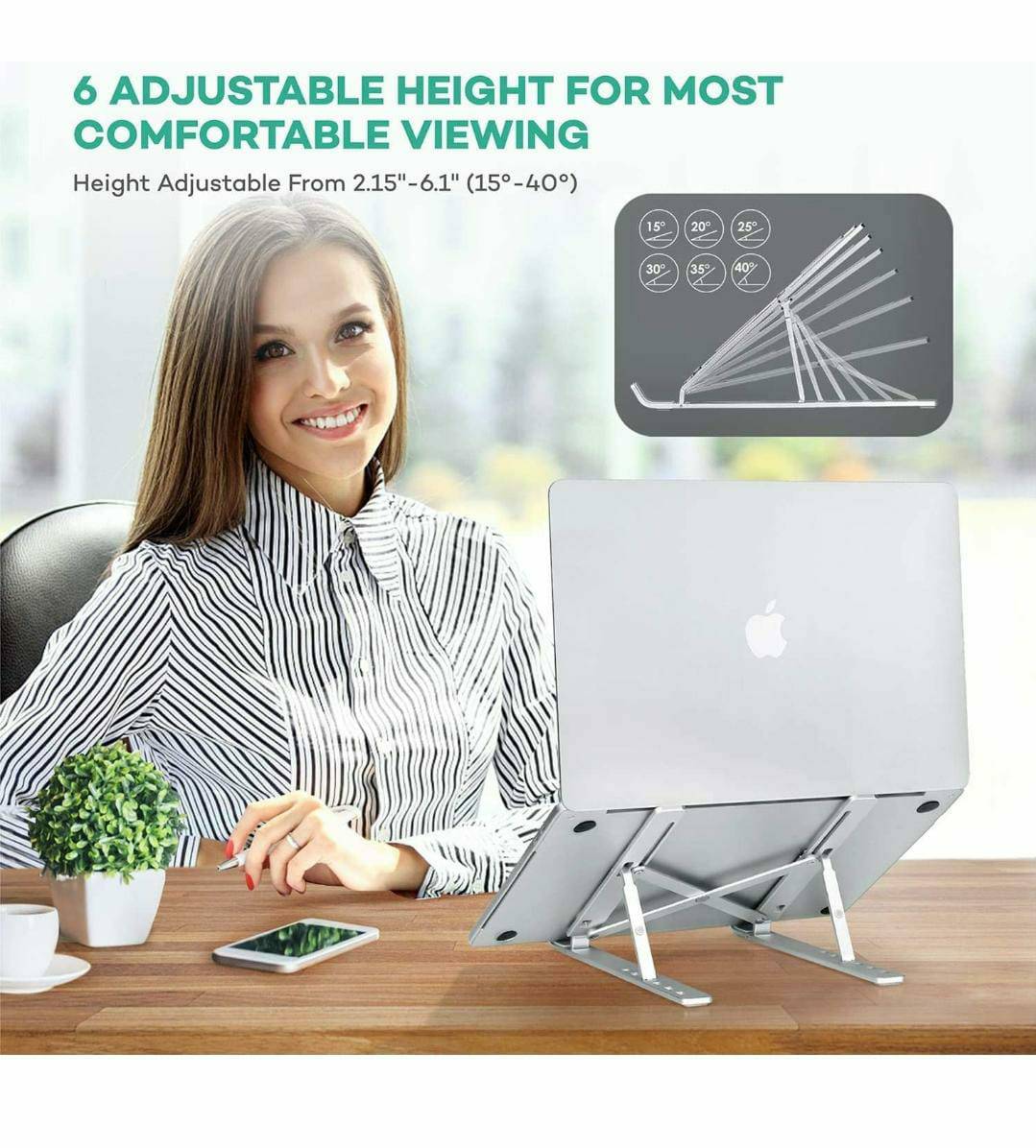 Homebakersmart Adjustable Aluminium Laptop Stand