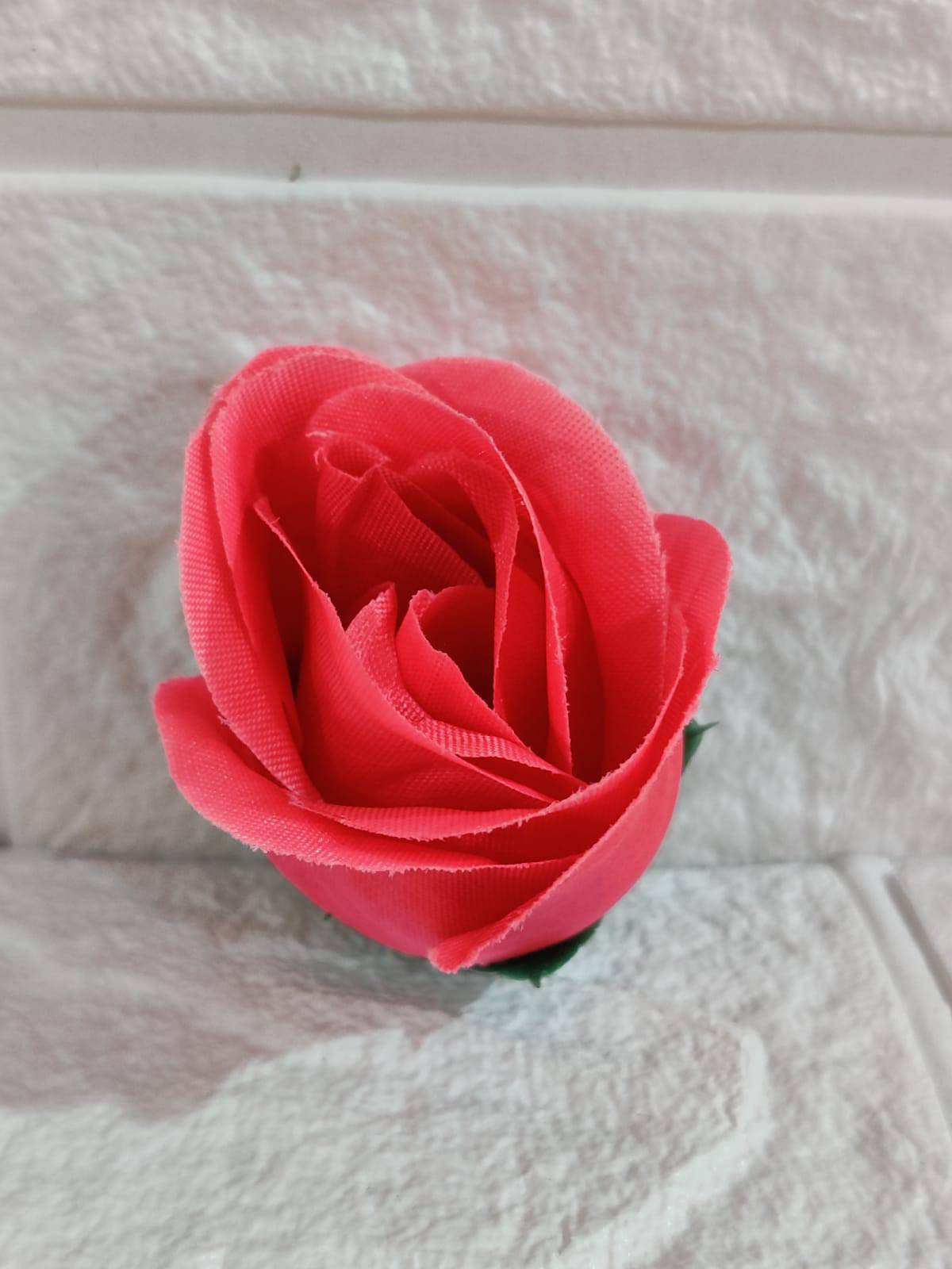 Dark Pink Artificial Rose flower pack of 3