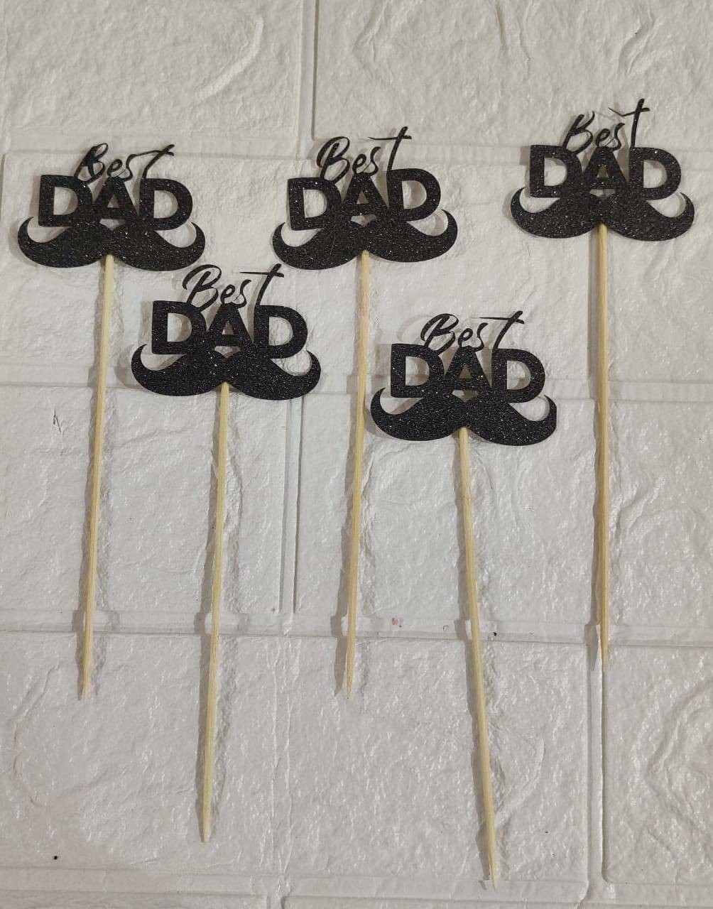 Black Best Dad Topper Pack of 4 (LWA-061)
