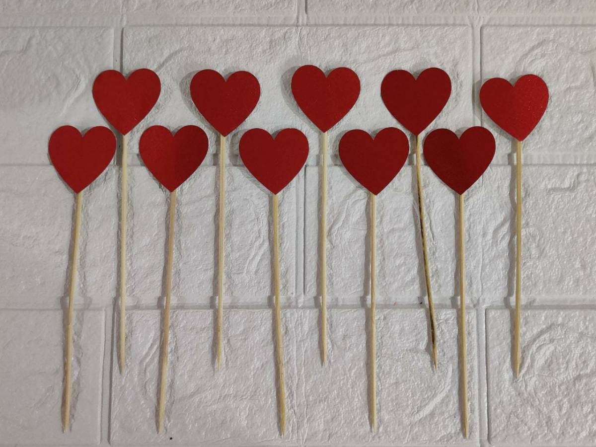 Heart shape Topper LWA 009 Pack of 10