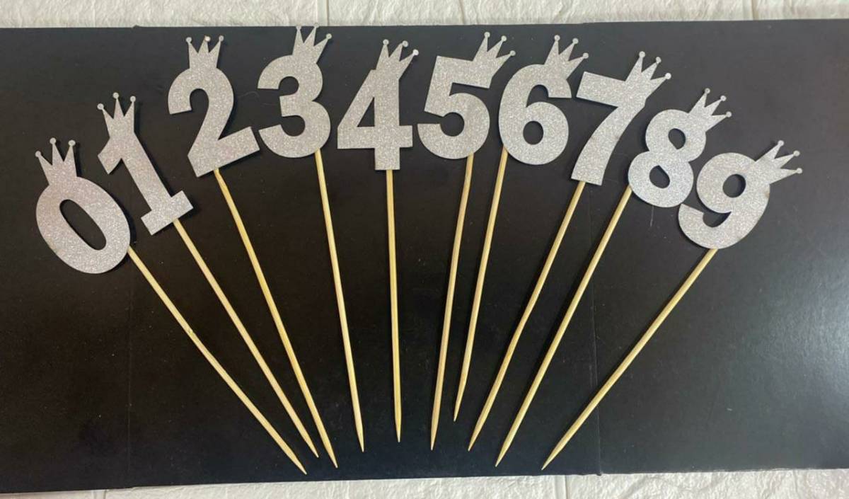 Silver Number Topper Pack of 10 (LWA-022)
