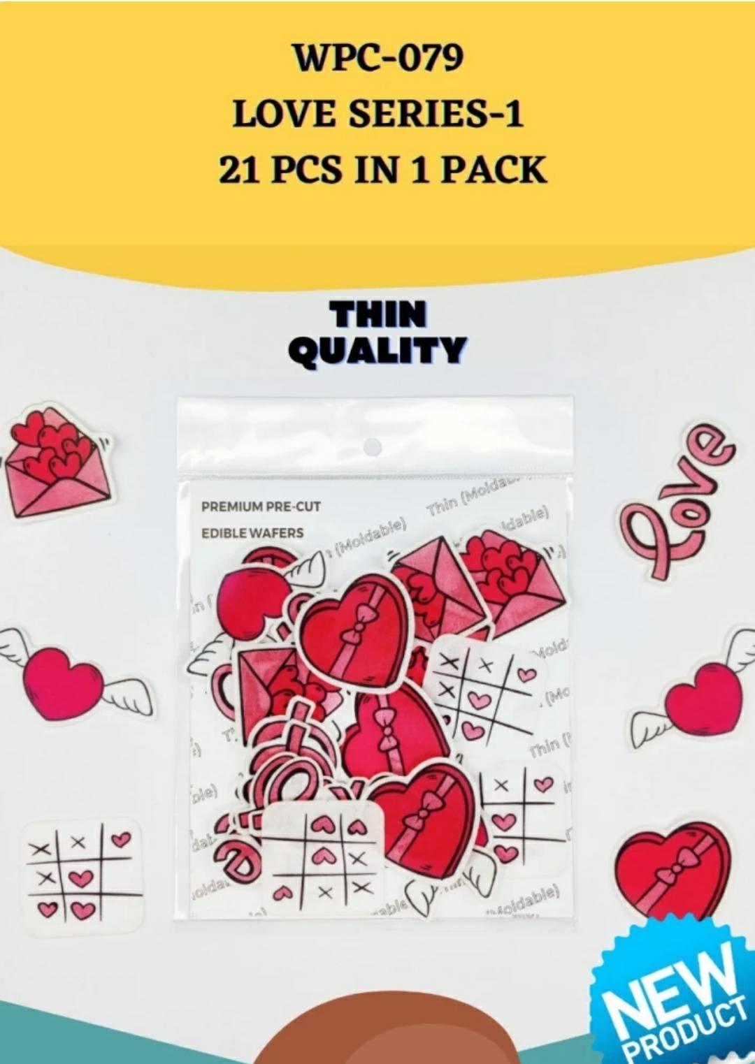 Tastycraft Premium Pre-cut Edible Waffer21 pcs in 1 packet (wpc-079)
