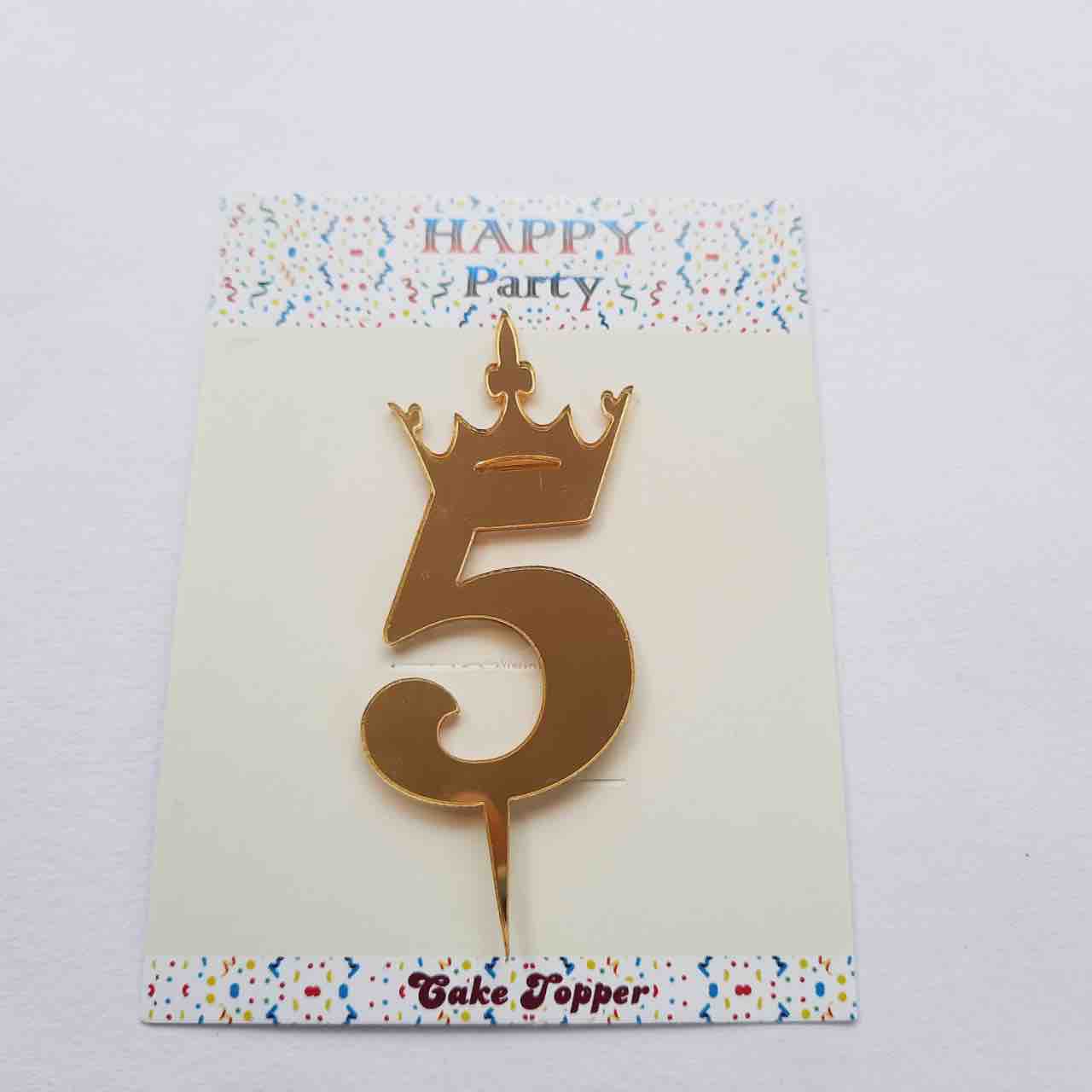 5 Number Acrylic Topper 3inch