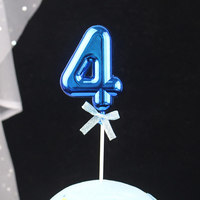 Blue Premium Number Topper 4