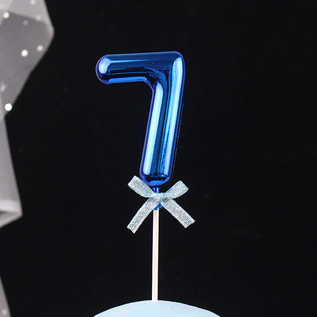Blue Premium Number Topper 7