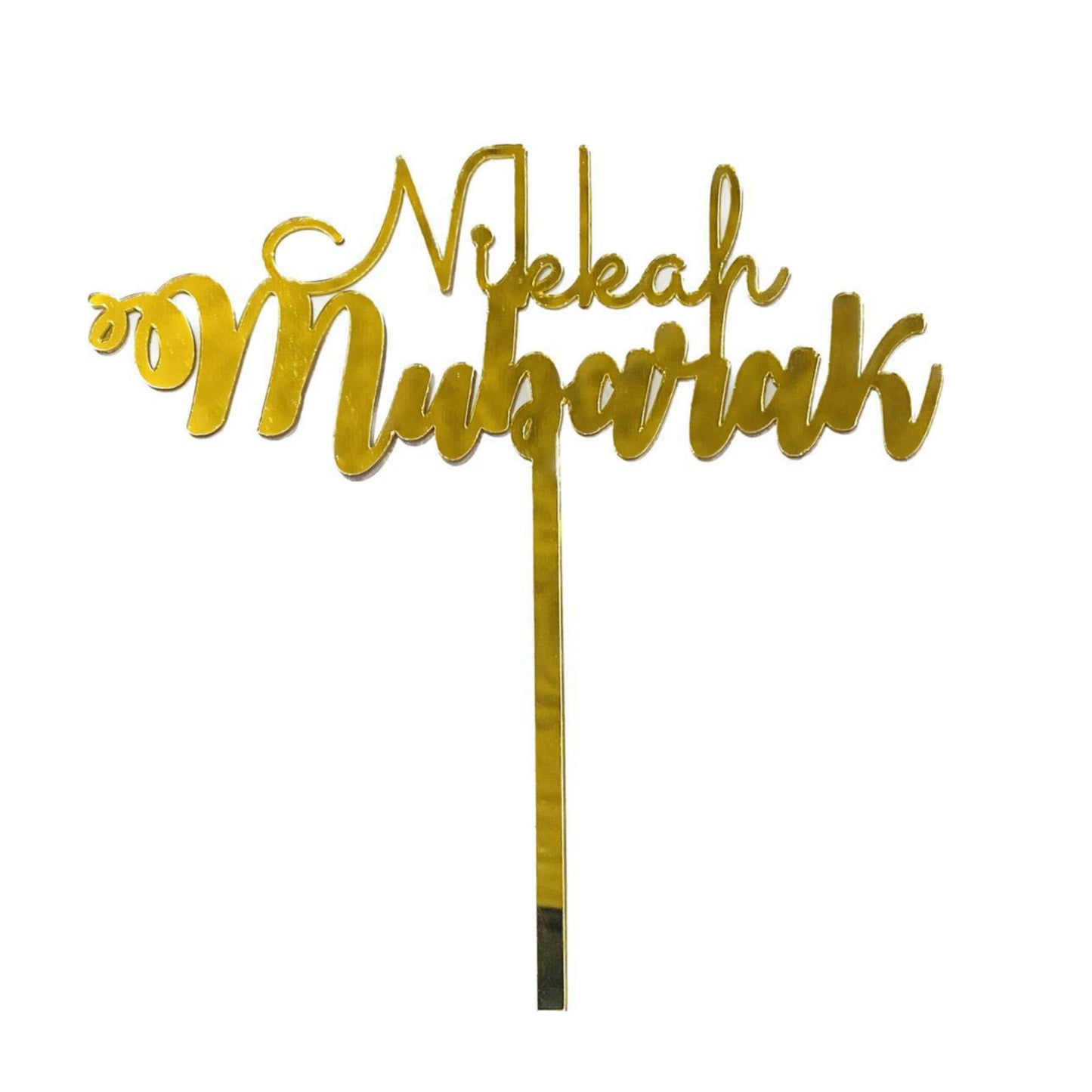 Nikkah Mubarak Acrylic Cake Topper